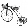 Stojan na kvety - Čierny bicykel tvar 3 stojí na rastlinách (Stojan na kvety - Čierny bicykel tvar 3 stojí na rastlinách)