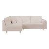 Béžová rohová pohovka z textílie buklé (ľavý roh) Ariella – Ropez