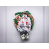 Strend Pro Dekorácia MagicHome Vianoce, Santa sediaci vo venci, veniec, 30 cm