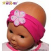 Čelenka Baby Nellys ® s kvetinkou - malinová