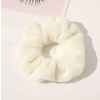 Girly Plyšová gumička do vlasov biela