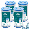 4x Bazénový filter Sillar – náhrada Intex TYP A C 29003 / Bestway TYP III