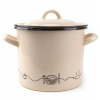 Hrniec smalt + pokr. 25cm/10L dekor Linea