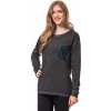 dámske tričko HORSEFEATHERS MATE L/S TOP (washed black) S