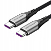 Vention TAEHF Type-C (USB-C) 2.0 (M) to USB-C, (M) 100W / 5A, 1m, šedý