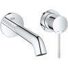 GROHE Essence 2-otvorová páková umývadlová batéria pod omietku, pre nástennú montáž, s rozetami, výtok 183 mm, chróm, 19408001