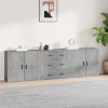 Příborníky 3 ks betonově šedé kompozitní dřevo 3185403