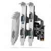 AXAGON PCEA-S4N, PCIe radič - 4x sériový port