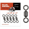 5ks - Pevnostný obratlík Hell-Cat Power Rolling Swivel Veľkosť 1/0/60kg