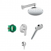 Hansgrohe Vernis Blend - Sprchový set 200 s batériou pod omietku, chróm
