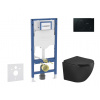 Geberit Duofix Set predstenovej inštalácie, klozetu Oudee a dosky softclose, tlačidlo Sigma01, čierna SANI11CA5508