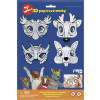 3D Karnevalové masky 4ks - Sova, jelen, králíček, superhrdina
