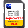 Mapa navigácie Europa DISCOVERY MEDIA GEN2 MIB2 AS PASSAT GOLF POLO CADDY TIGUAN SHARAN JETTA CC AS pamäťová karta SD