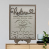 Drevená tabuľka - Rodinná tabuľka Ruky Vyberte si rozmer výrobku:: 35x27, Vybrať dekor:: Čierna