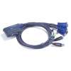 Aten 2-port KVM USB mini, 1,8 m kabely audio, CS-62U