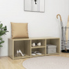vidaXL Lavička na topánky, dub sonoma 105x35x35 cm, kompozitné drevo - Hnedá - 61650-16551