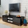 zahrada-XL TV skrinka, lesklá čierna 120x40,5x35 cm 243042