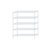 Manutan Kovový regál Perun, základný, 200 x 150 x 32 cm, 725 kg, 5 políc, pozink
