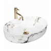 Rea QUEEN CARRARA SHINY UMÝVADLO NA DOSKU, 55 cm, REA-U1232