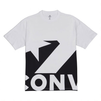 Converse STAR CHEVRON ICON REMIX TEE biela,čierna Pánske tričko S
