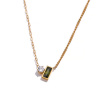 GRACE Jewellery Ocelový náhrdelník Simonita - chirurgická ocel, zirkon NH-10-2111A Zlatá 42 cm + 5 cm (prodloužení)