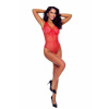 Bodystocking Passion BS109 red Farba: Červená, Veľkosť: S/L