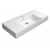 GSI KUBE X keramické umývadlo 100x47 cm s odkladacími plochami, biela ExtraGlaze SPH 9451111