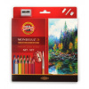 pastelky akvarel KOH-I-NOOR MONDELUZ 24ks štetec