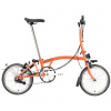 Skladací bicykel Brompton C Line, Fire Coral typ riadidiel S
