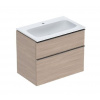 Geberit iCon - Skrinka s umývadlom, 8x5x6 cm, 2 zásuvky, KeraTect, dub 502.332.JH.1