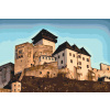 Vymalujsisam.sk Maľovanie podľa čísiel - Trenčiansky hrad Veľkosť: 40x60cm, Rám: Bez rámu, iba zrolované plátno