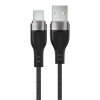 Acefast - Data Cable magnetický dátový a nabíjací kábel USB na USB-C Fast Charge 3 A, nastaviteľná dĺžka, 1,2 m – čierny