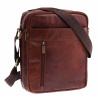 Pánska kožená taška cez rameno Sendi Design B-713 koňaková
