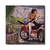 Hodiny na plátne Retro Auto fena 30x30 cm (Hodiny na plátne Retro Auto fena 30x30 cm)