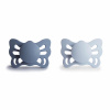 DVOJBALENIE ANATOMICKÝCH CUMLÍKOV FRIGG BUTTERFLY SLATE/ POWDER BLUE, 0-6M, SILIKÓN
