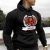 Fitness mikina bez zipsu Iron Aesthetics Triumph, čierna, Farba Čierna, Veľkosť L