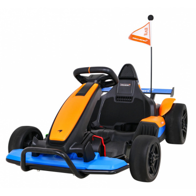 RAMIZ ELEKTRICKÉ AUTÍČKO - Go-kart McLaren Drift - oranžové - 2x150W MOTOR - 24V10Ah BATÉRIA - 2023