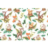 Galanterka Bavlněná látka Zvířátka u pařezů šíře 160 cm METRÁŽ