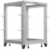 Lanberg Otevřený rack 19 palců 15U 600x600-1100 nastavitelný šedý