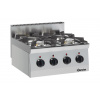 Plynový sporák 4 hořáky, 600x600x290 mm | BARTSCHER, 600 Imbiss inox