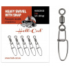 5ks Karabínka s obratlíkom Hell-Cat Heavy Swivel with Snap vel. 3/0 (90kg)