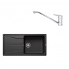SET193 - Gránitový drez Blanco Sona XL 6 S antracit + Kuchynská batéria Rosan King JA381001 chróm