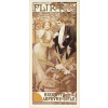 Plagát, Obraz - Flirt, Alphonse Mucha, 23.3 × 50 cm