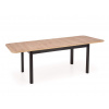 Rozkladací jedálenský stôl FLORIAN 160-240x90 - dub artisan / čierna