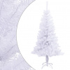 vidaXL Umelý vianočný stromček so stojanom 150 cm, 380 vetvičiek - Biela - 179823-113946