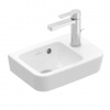 Villeroy & Boch O.novo Umývadielko Compact, 36x25 cm, s prepadom, 1 otvor na batériu vpravo, AntiBac, CeramicPlus, alpská biela 434336T2