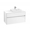 Villeroy & Boch Collaro Umývadlová skrinka, 100x55x50 cm, 2 zásuvky, Glossy White C01500DH