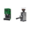 Gaggia Classic E24, green + Eureka Mignon Libra 65 All Purpose, CR grey