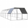 Vonkajšia klietka pre kurčatá, 3x12x2 m, galvanizovaná oceľ