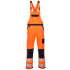 Portwest PW344 HI-VIS Reflexné nohavice na traky PW3 S, Fluorescenčno oranžová-Čierna